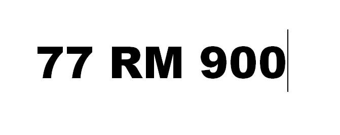 77 RM 900 nömrə nişanı itib